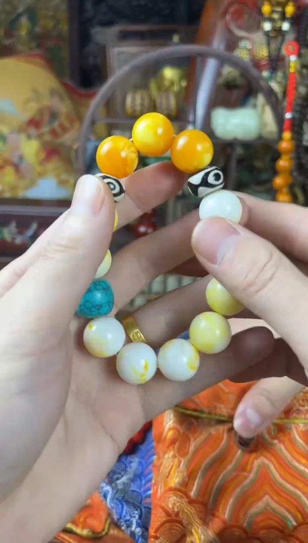 【闪购商品】蜜蜡手链未镶嵌58(收到货有问题联系客服)