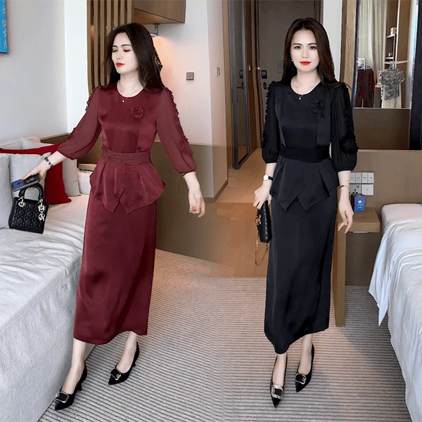 2025中国风休闲风时尚套装女神范气质洋气春季收腰阔腿裤