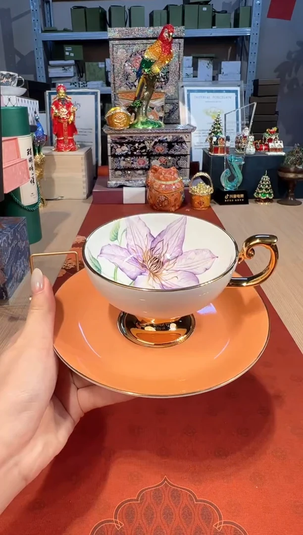 【闪购商品】杯102丽思橙釉杯碟