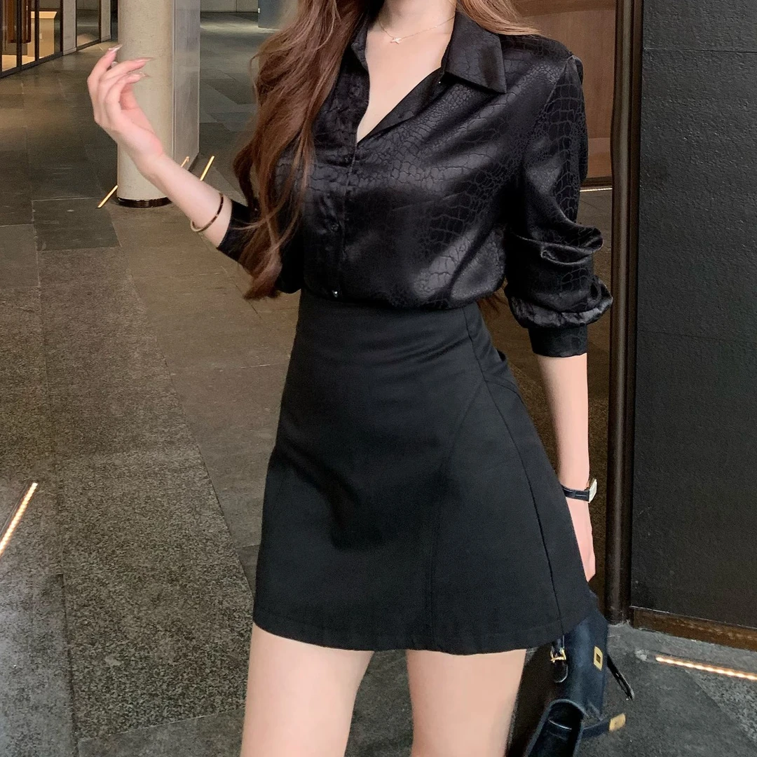 SZA【许我耀眼第四集】秋季新款高级感时尚百搭显瘦高腰短裙A-2316