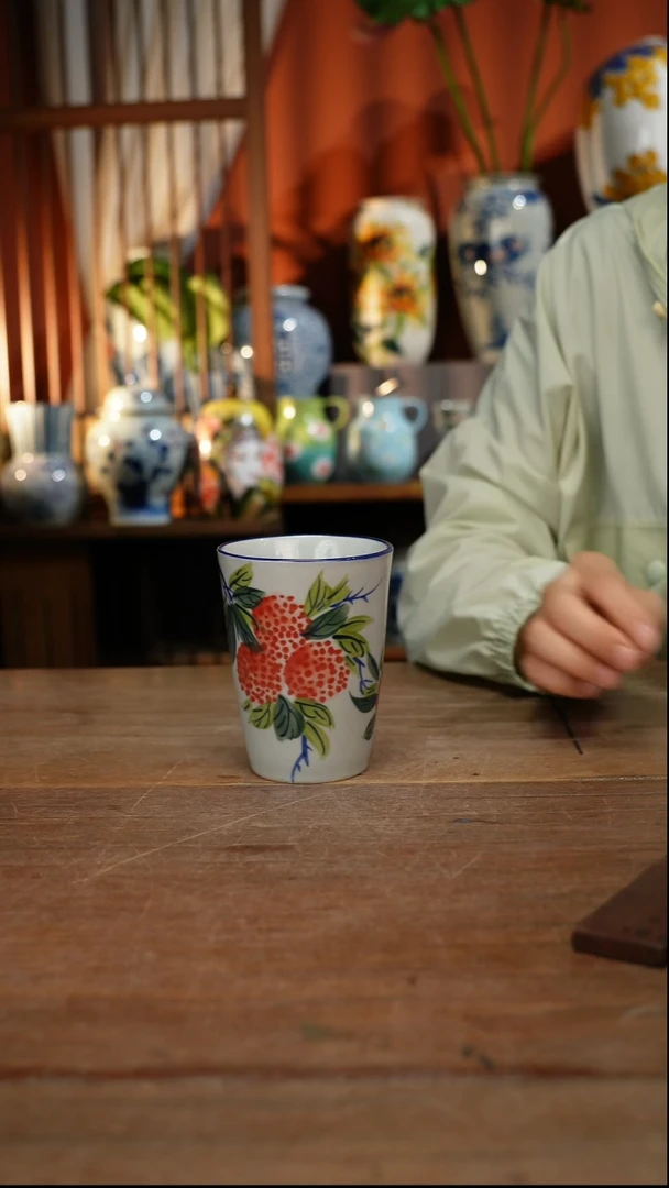 瓷片【简家甄选】景德镇设计师釉下手绘陶瓷餐具