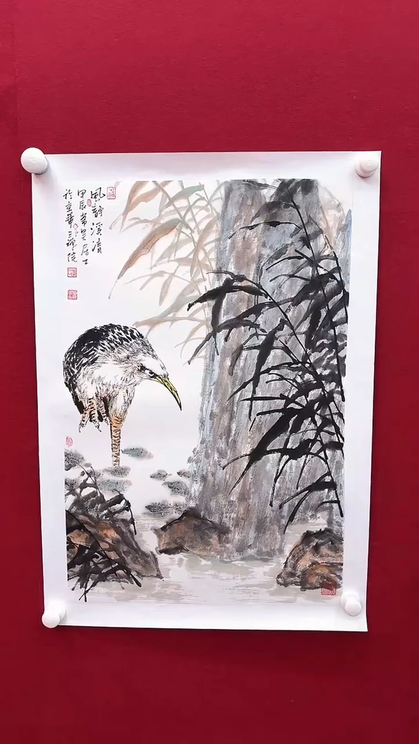 国画李老师绘画作品 带荣宝斋宁波证书
