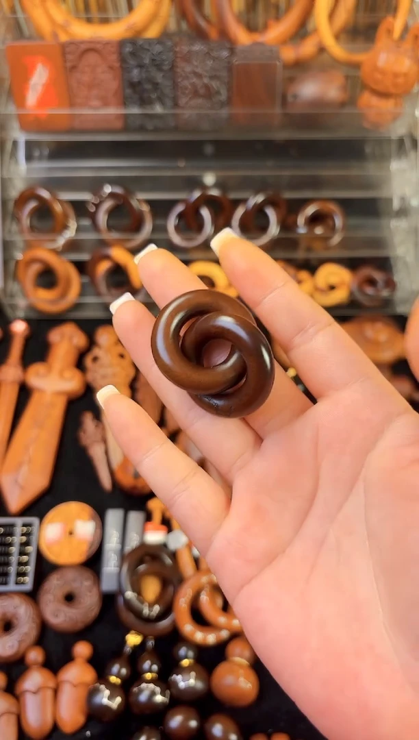 木木雕款雷枣木玉化料乾坤圈1.6