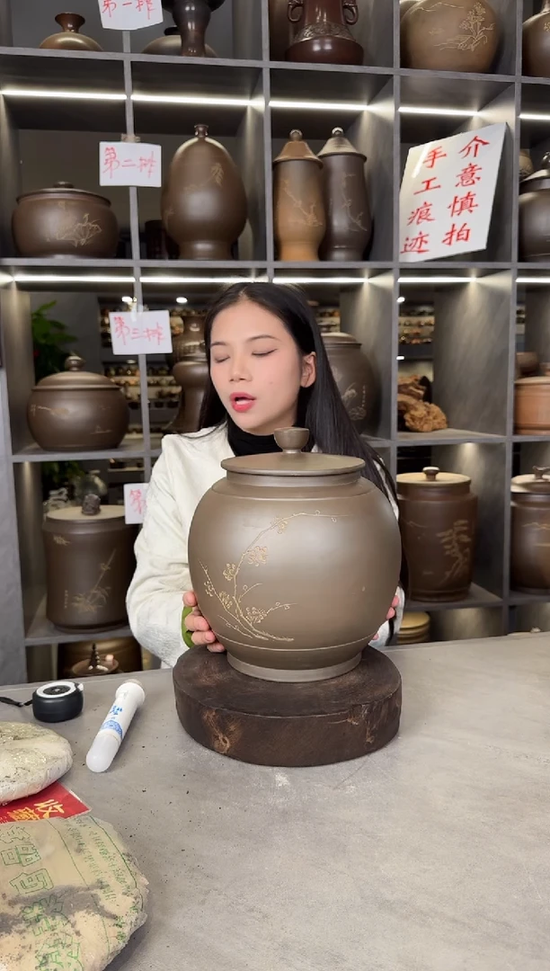 【闪购商品】罐本陶手作泥兴陶2-3斤灯笼罐手工痕迹