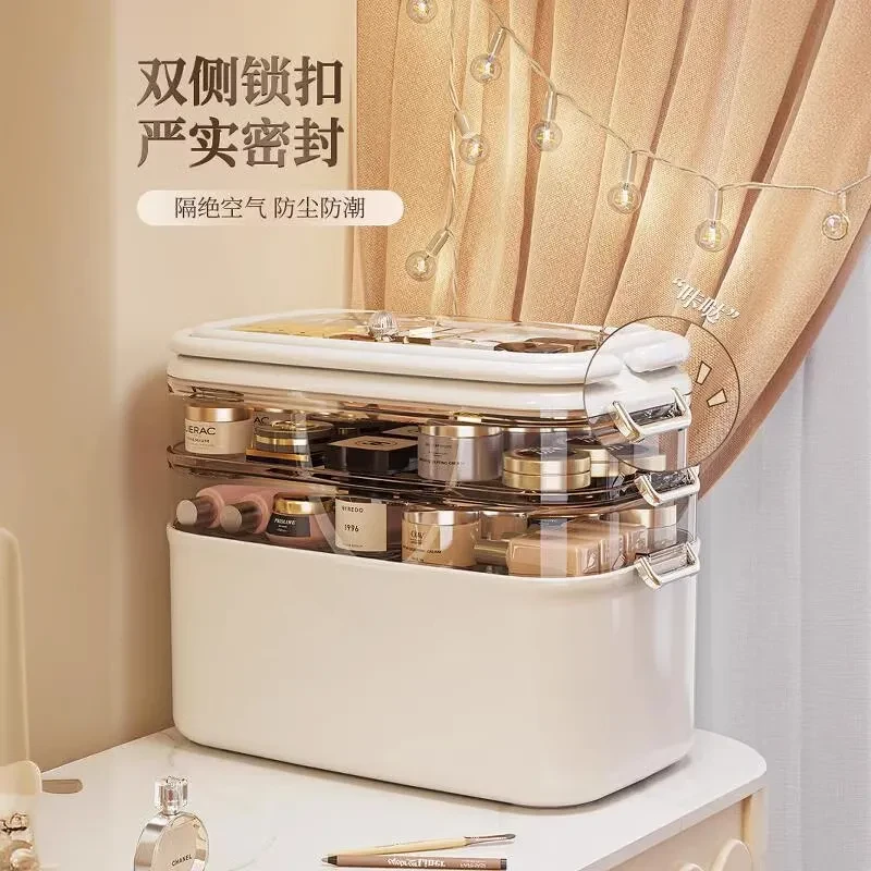 药箱收纳盒家用桌面多层可视大容量分类储物盒A049