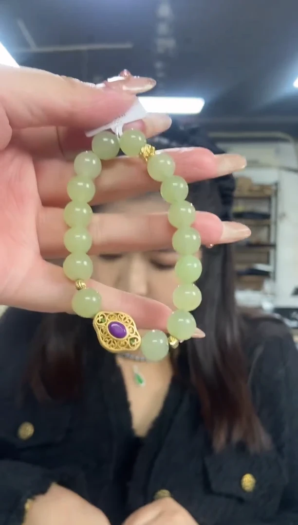 【闪购商品】和田玉手串未镶嵌多样性发其一颜色微差