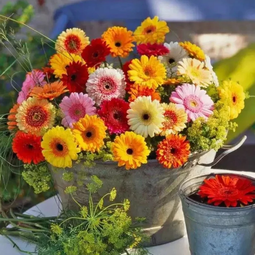 【非洲菊种子】扶郎花室内庭院阳台盆栽混色花种子四季易种活花卉