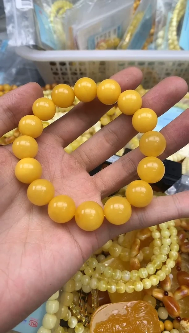 裸石蜜蜡未镶嵌手串