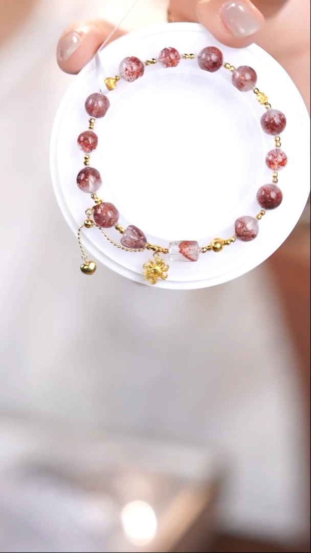 18K金镶嵌手链水晶@
