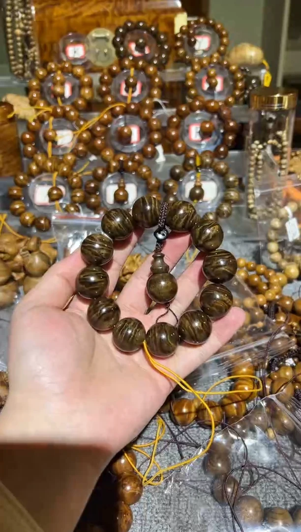 【闪购商品】阴沉木手串/手链阴沉木闪电纹2.0手串