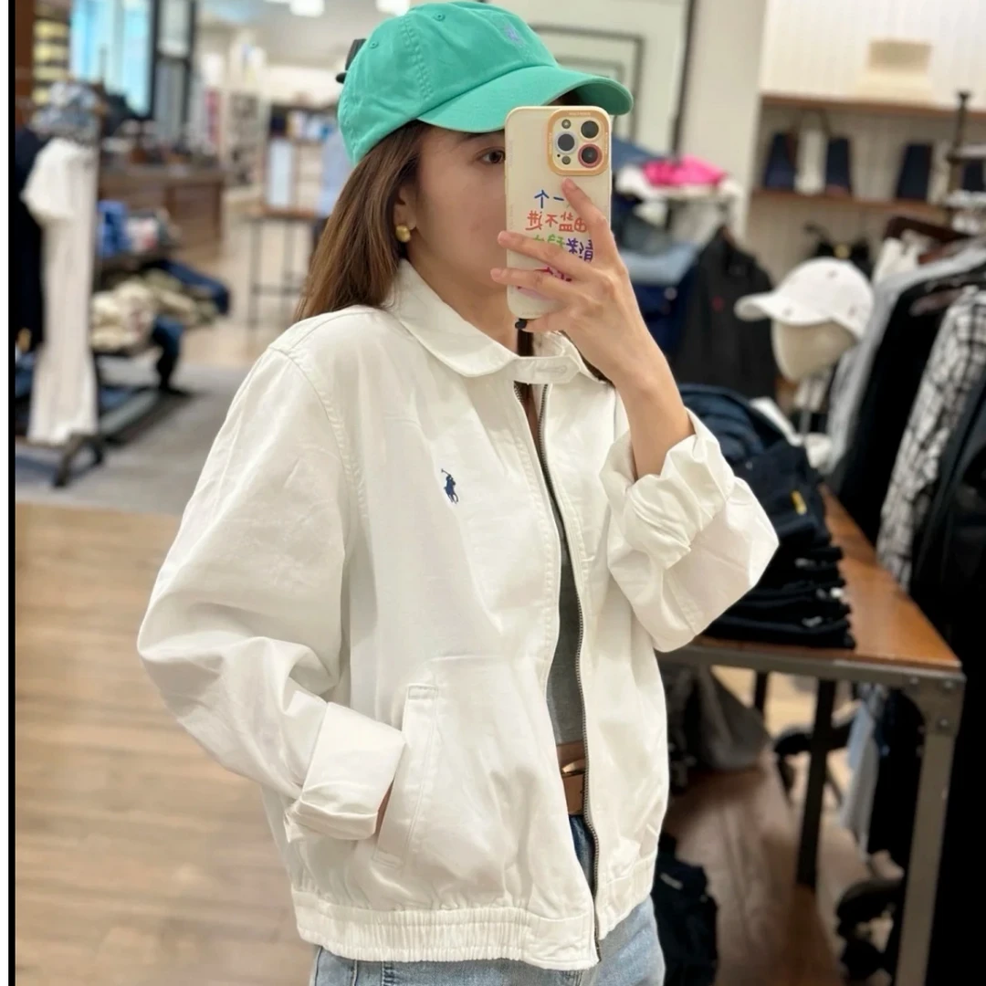 小马家女款老干部夹克拉链翻领老钱风短款外套夹克百搭时尚通通