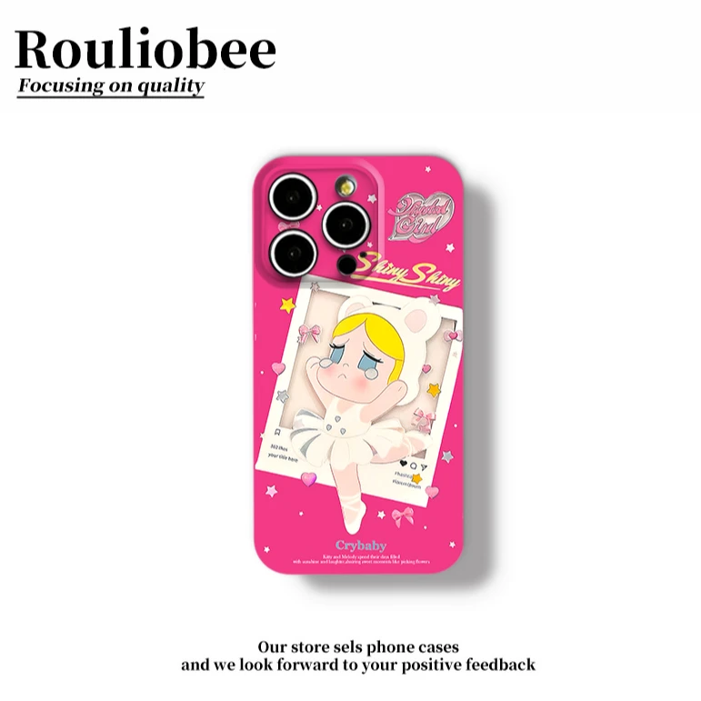 芭蕾舞哭娃适用苹果16promax手机壳iPhone15华为vivo小米13oppo套