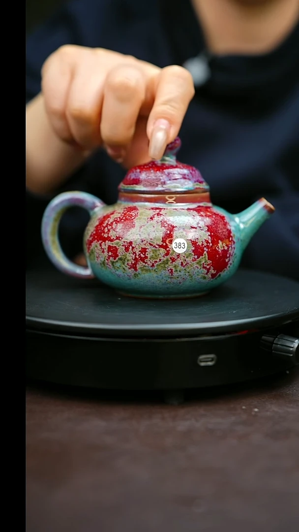 383#原矿钧瓷炉钧釉容天壶