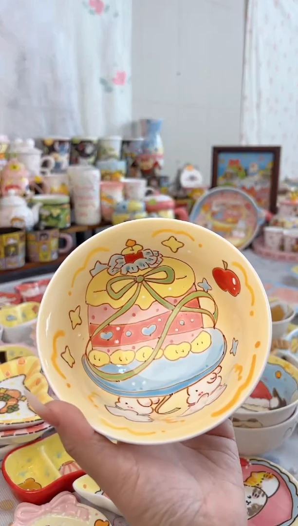 摆件陶景德镇陶手绘瓷微瑕