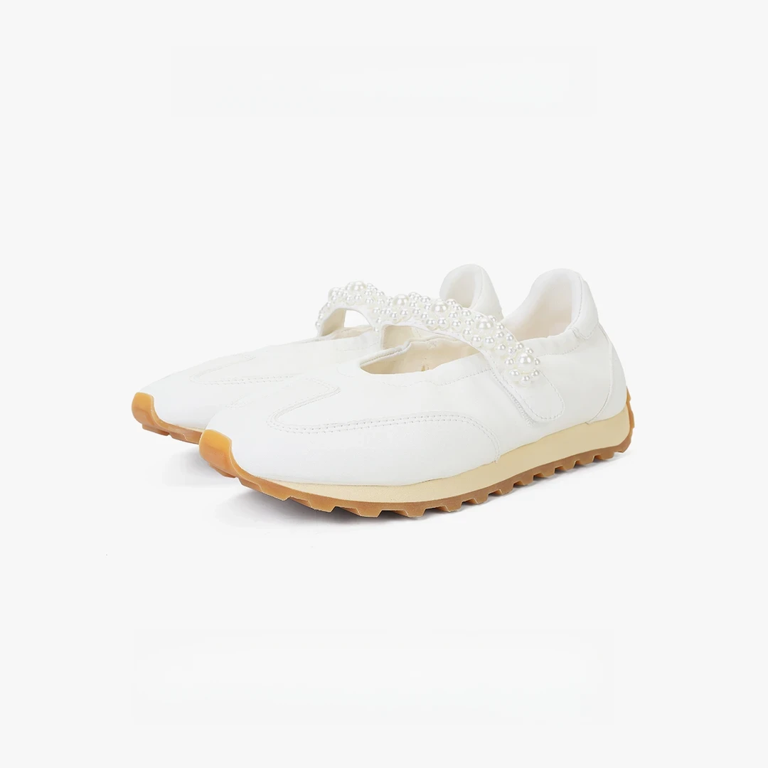 【周大米 】小众设计感珍珠拼接芭蕾玛丽珍休闲鞋