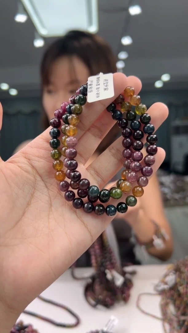 未镶嵌手串碧玺碧玺多圈/多样式发一6mm+