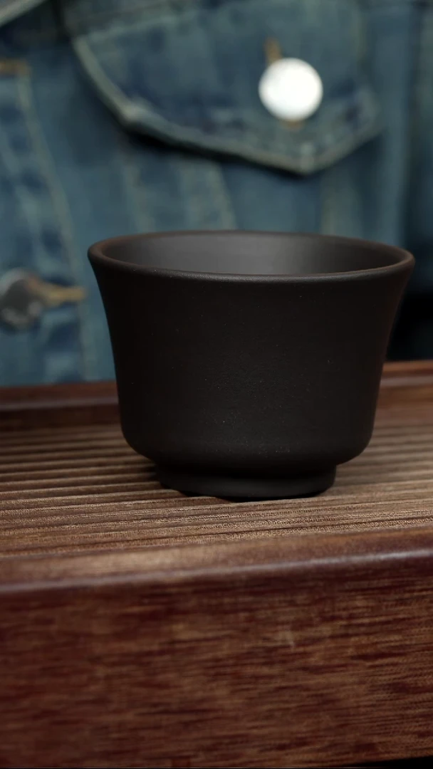 紫砂茶壶黑料 风铃杯