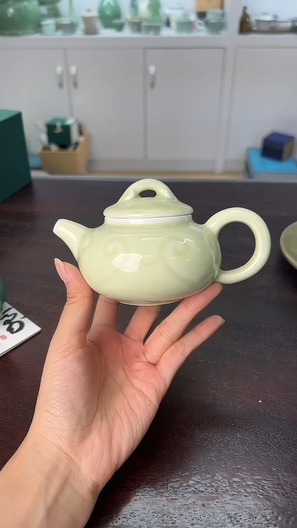龙泉云间青瓷小米茶器