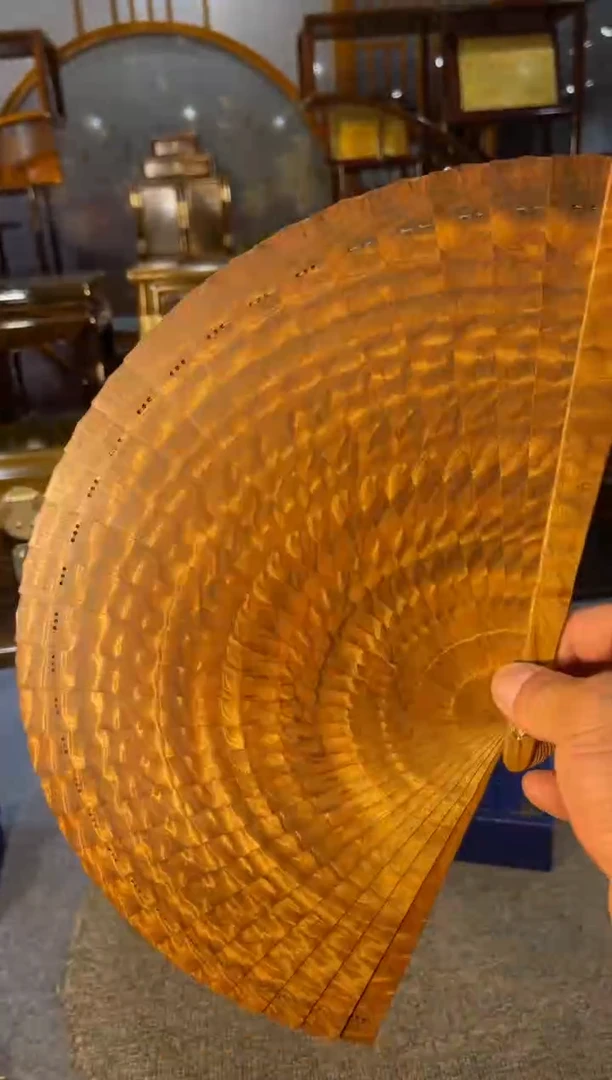 阴沉木金丝楠木扇子