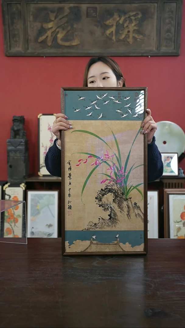 【闪购商品】书法手绘33*66-A359兰花