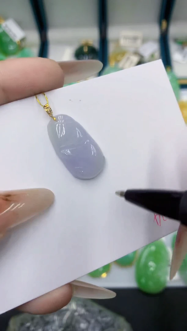 颈饰18K金镶嵌翡翠111111