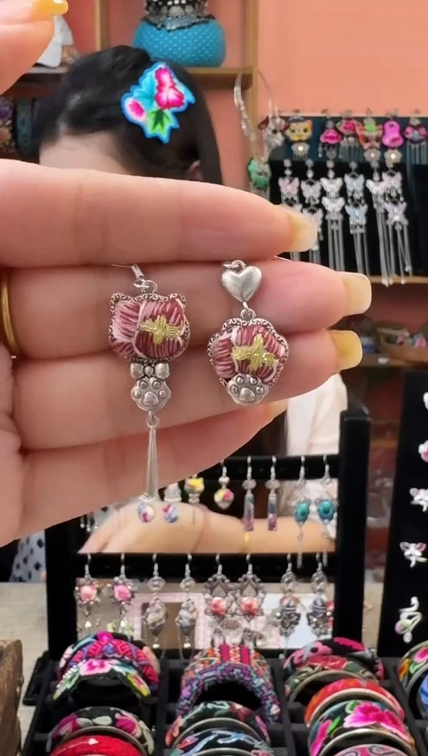 织绣艺枝独绣老绣饰品197