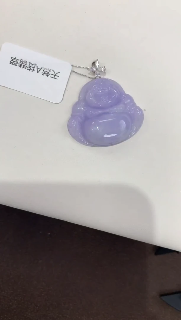 颈饰18K金镶嵌翡翠天然缅甸A货翡翠