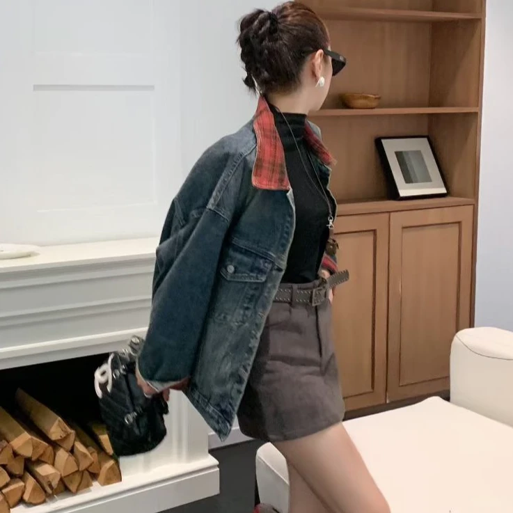 J917-990韩版秋冬新款牛仔外套女显瘦ins水洗百搭休闲上衣防风潮