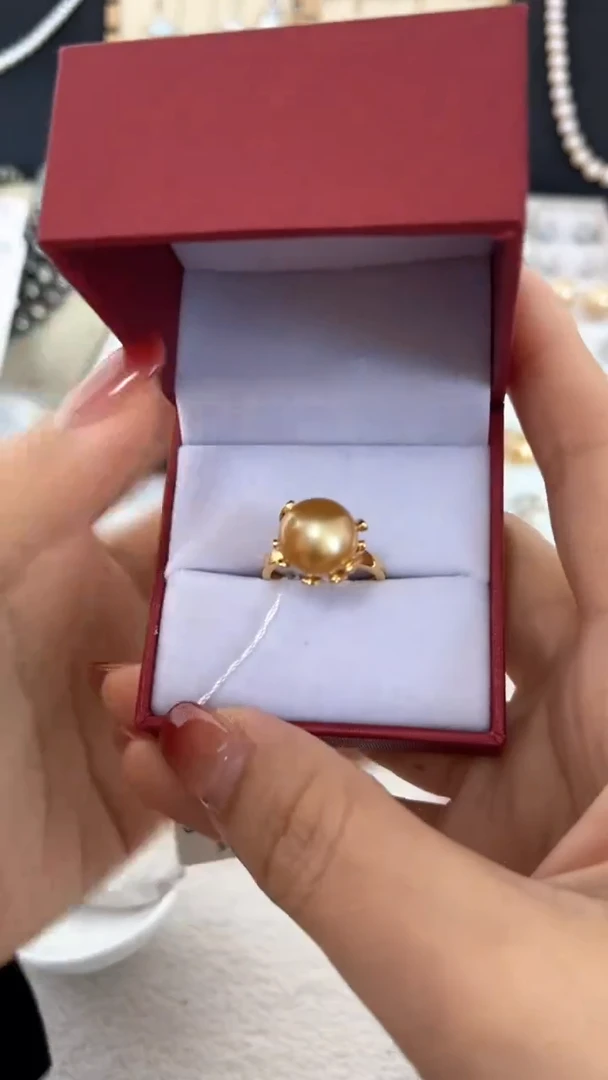 银S925镶嵌戒指海水珍珠1