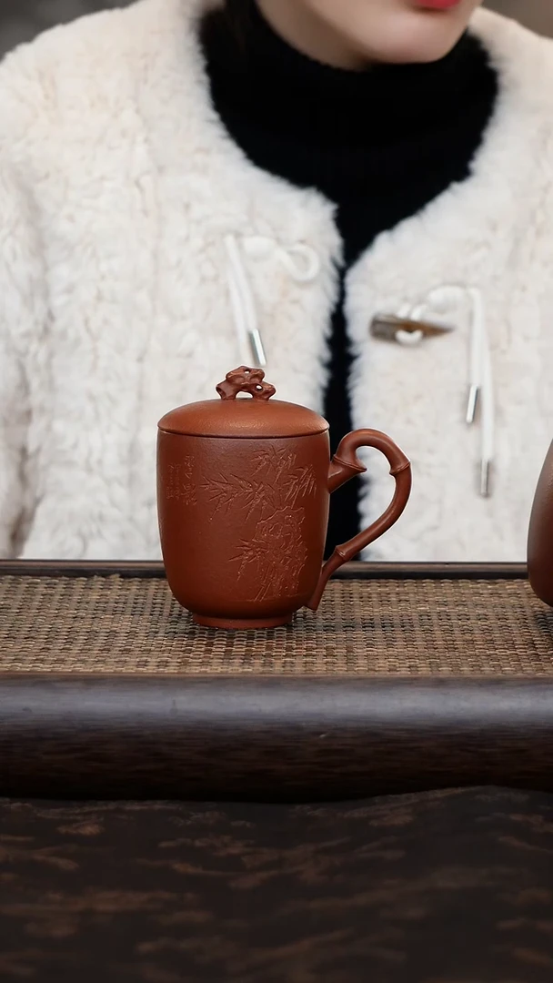 【闪购商品】紫砂茶杯微瑕太湖石竹节杯