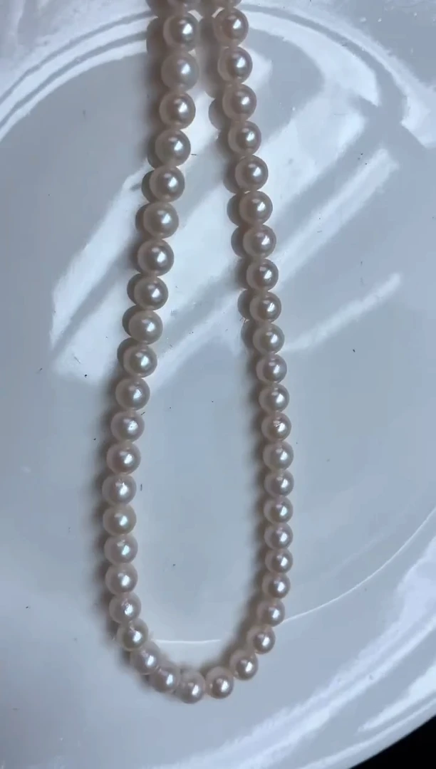 项链未镶嵌海水珍珠299  5mm天女粉全珠项链（多样性发一）
