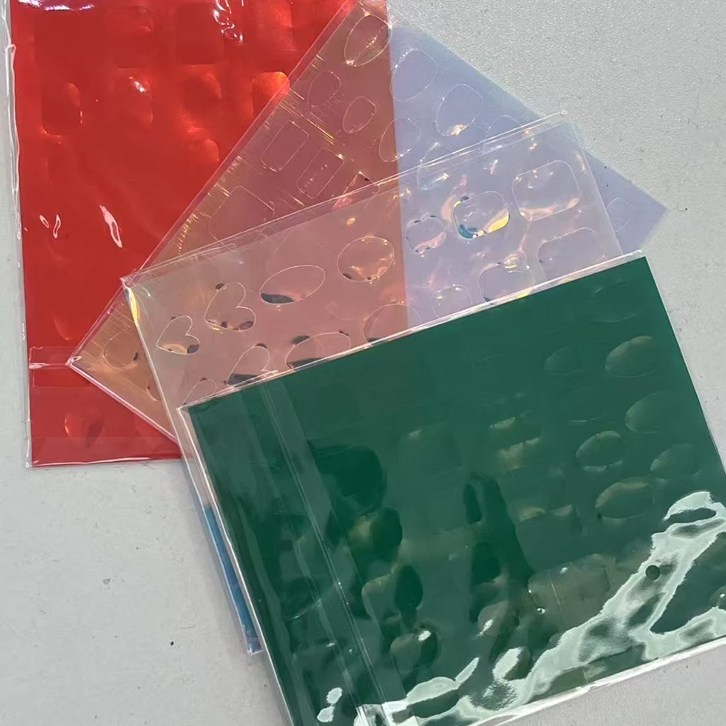 【4张】2025新款美甲爆款推荐极光冰块玻璃纸炫彩指甲装饰DIY饰品