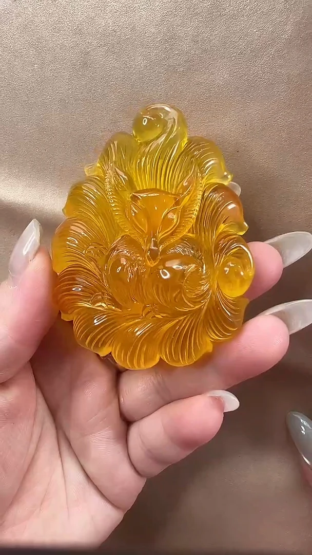 琥珀颈饰未镶嵌吊坠