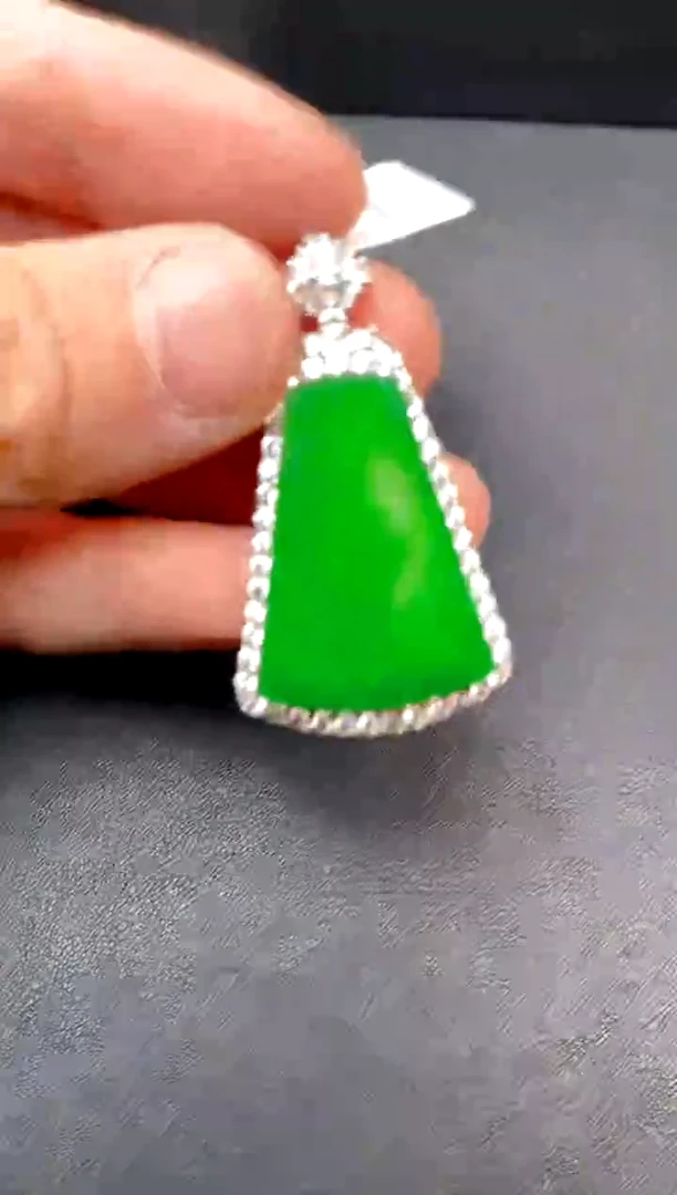 银S925镶嵌挂件翡翠dz