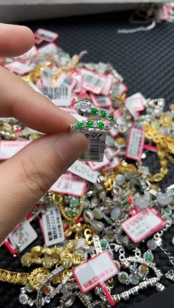 【闪购商品】翡翠戒指银S925镶嵌3333333-7