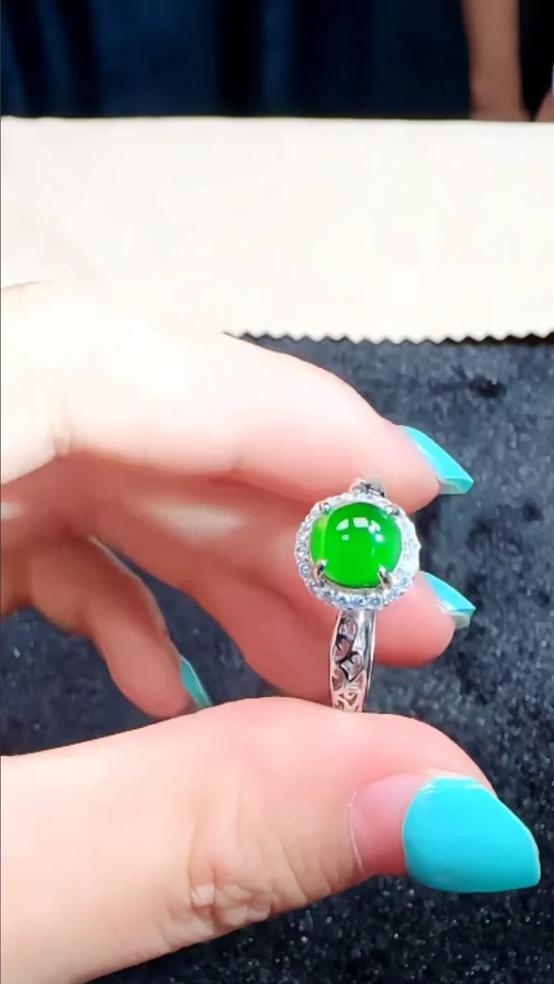 定制翡翠未镶嵌翡翠戒指50