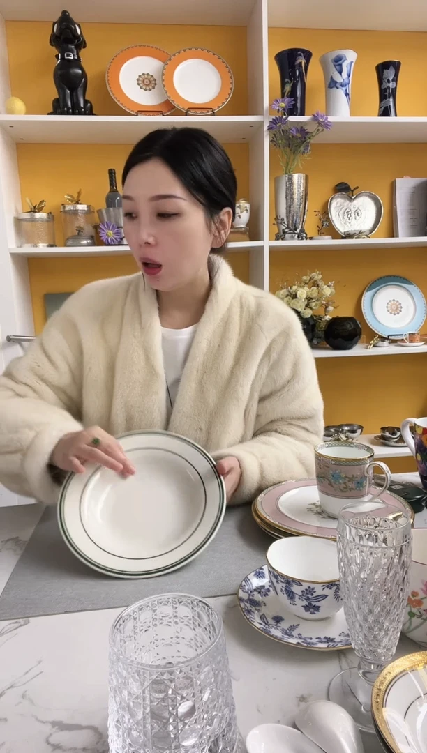 福利款 绿线条  深盘22.5cm