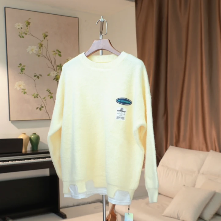 G302 时尚拼接下摆中长款加厚毛衣女 43YX38