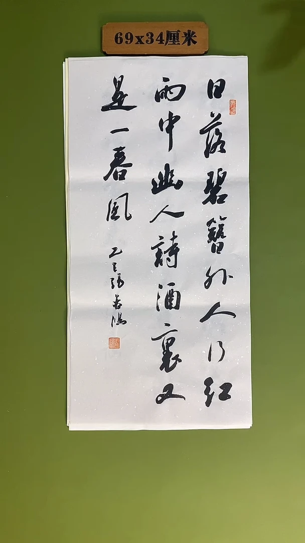 书法书法 张若鸿 尺寸69cm*34cm