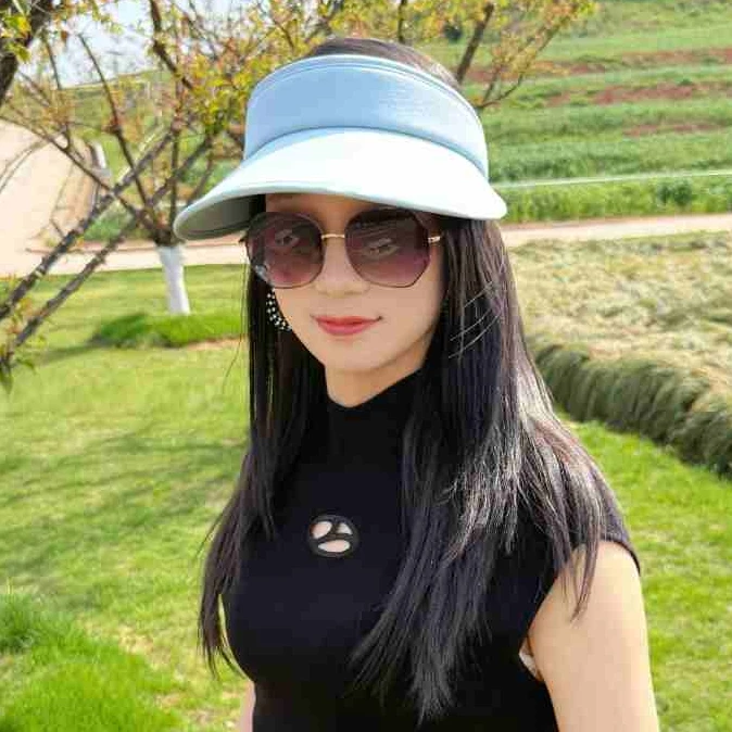 升级版晚晚同款发箍式空顶帽女夏季防紫外线黑色遮阳防晒帽太阳帽