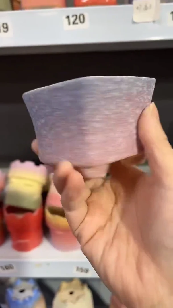 麦饭石粗陶多肉花盆口径7*6