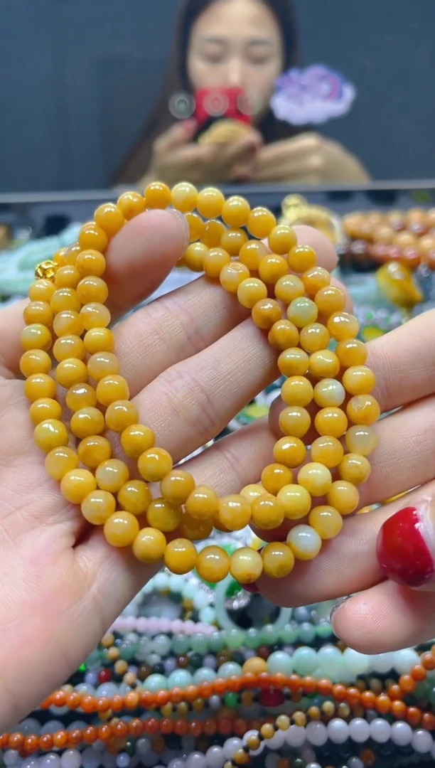 颈饰未镶嵌翡翠5MM/L/翡翠A货，一件也是批发价