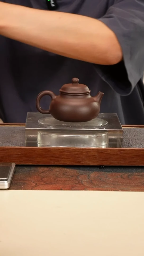 茶壶紫砂容天壶深井紫泥130cc内推孔