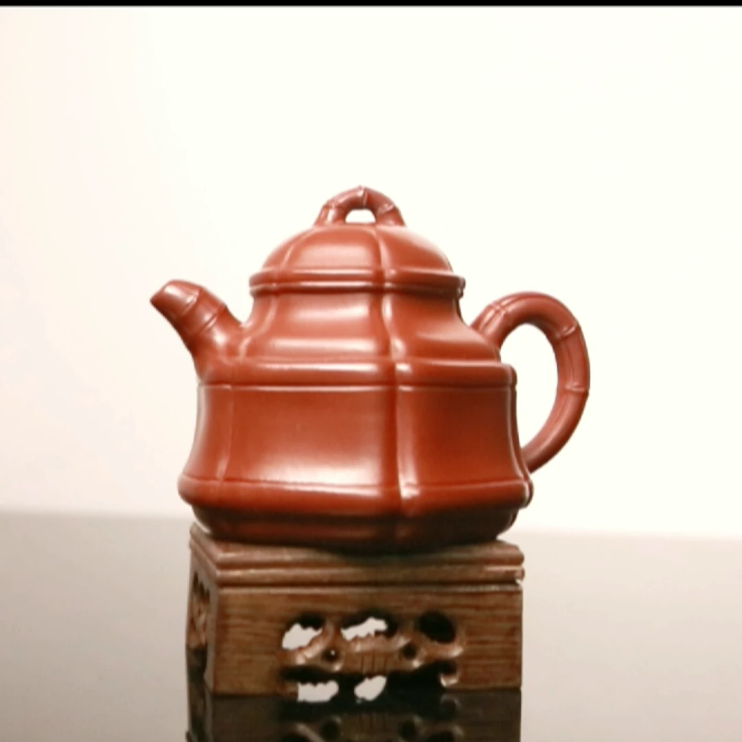 072 竹鼎 300cc 紫砂壶