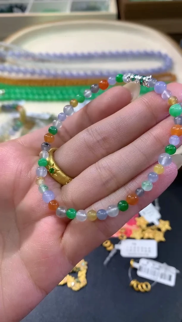 未镶嵌手串翡翠A211|多样性发其一|6666