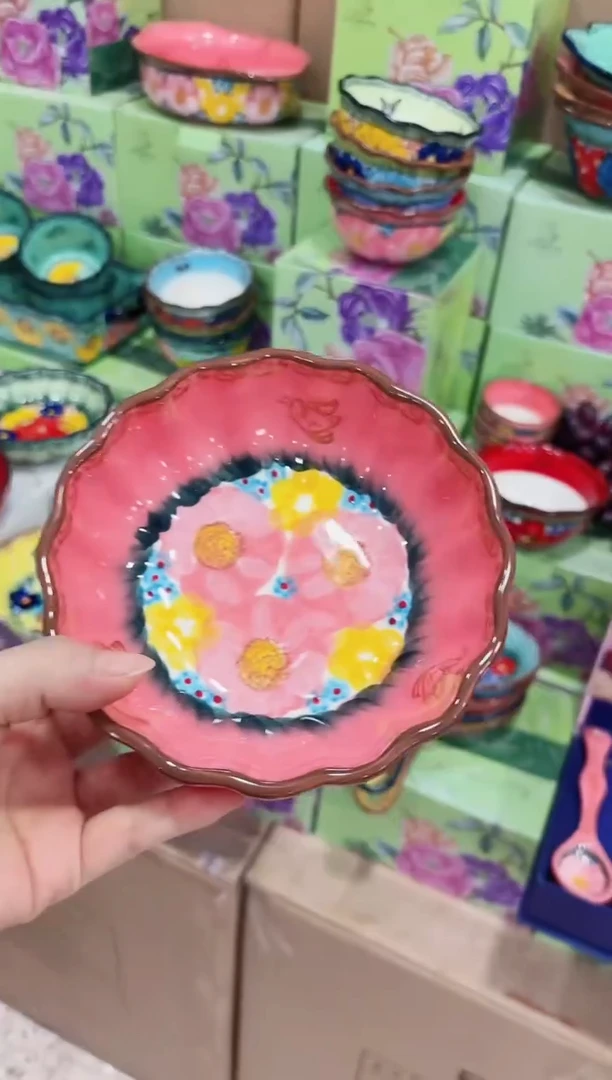 瓷5英寸花边深碟-樱花-两个装