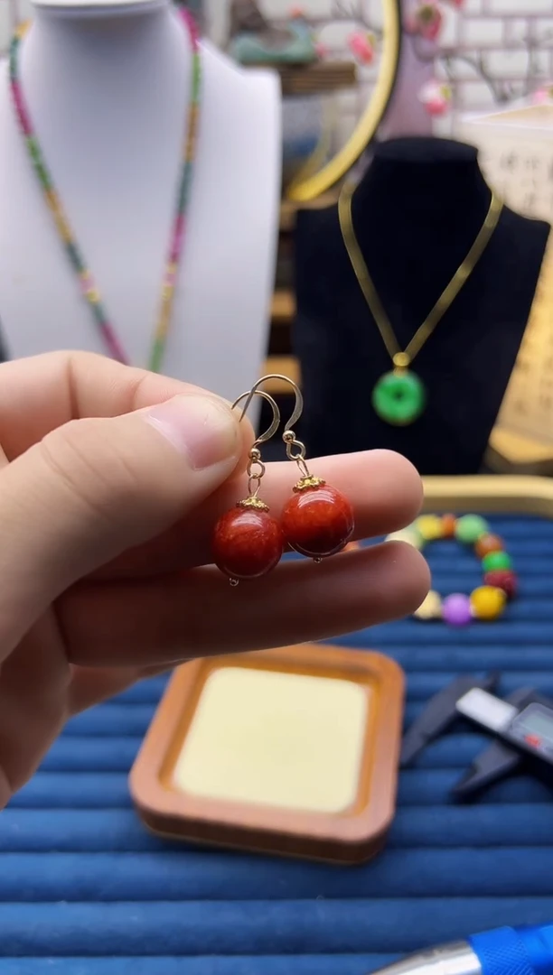 【闪购商品】翡翠耳饰14K金镶嵌E358