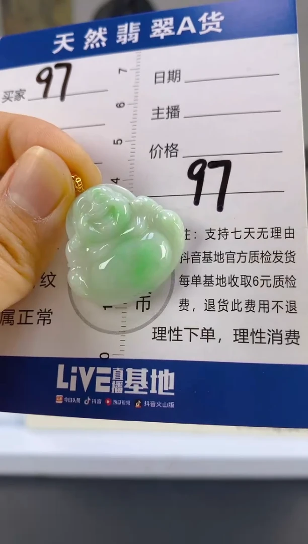 【闪购商品】翡翠颈饰18K金镶嵌天然A货翡翠