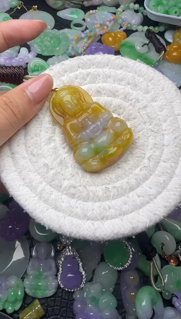 颈饰未镶嵌翡翠缅甸翡翠吊坠