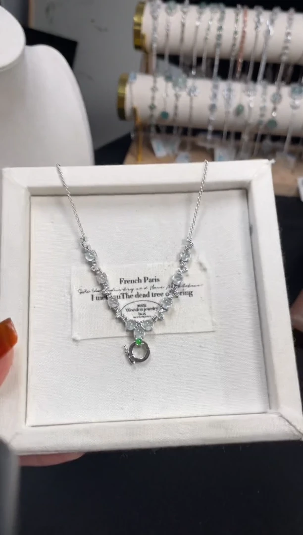 【闪购商品】翡翠颈饰银S925镶嵌11111